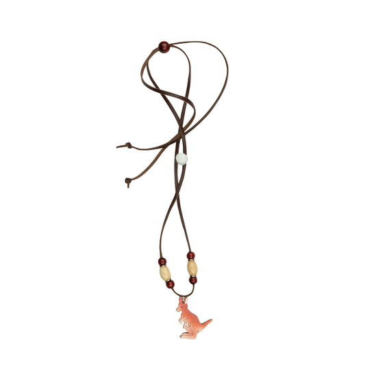 Jewellery ~ Kangaroo Red Leather Necklace