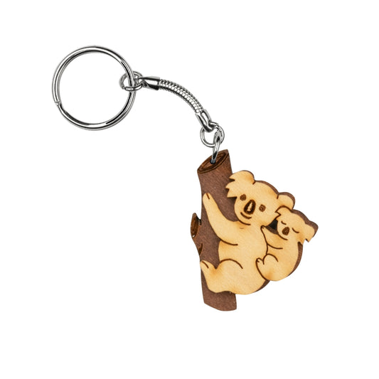 Keyring / Bag Charm ~ Koala & Baby on Trunk