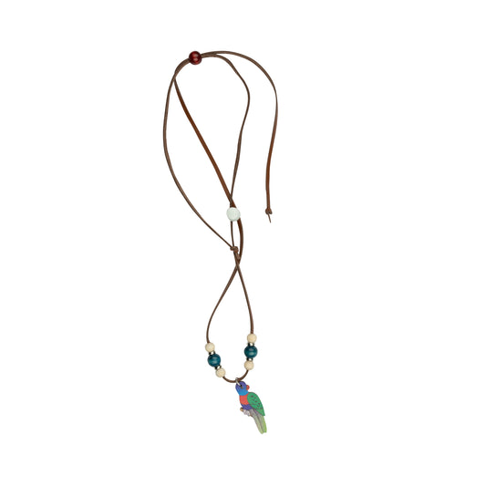 Jewellery ~ Rainbow Lorikeet Leather Necklace