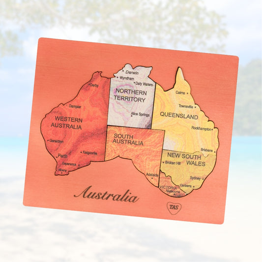 Australian Wood Puzzle ~ States