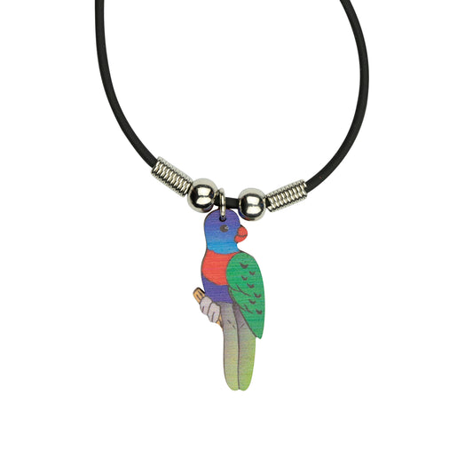 Jewellery ~ Rainbow Lorikeet Leather Necklace