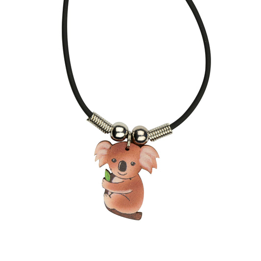 Jewellery ~ Koala Brown Leather Necklace