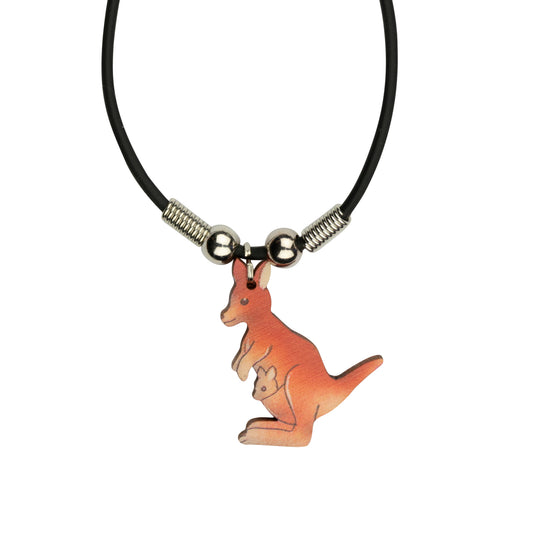 Jewellery ~ Kangaroo Red Leather Necklace