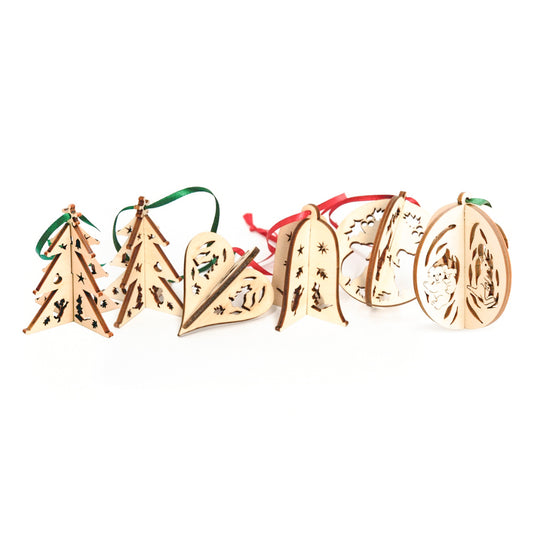 Christmas Decoration ~ 3D Christmas Box of 6