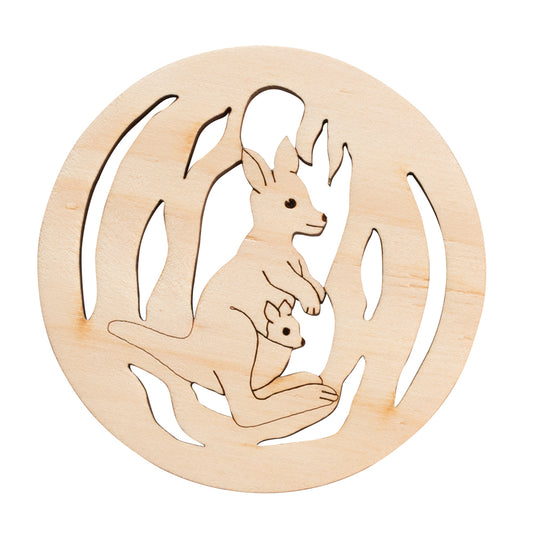 Wood Coasters ~ Kangaroo