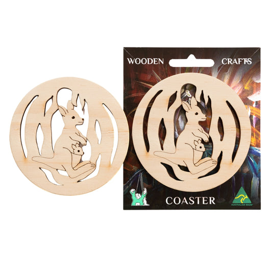 Wood Coasters ~ Kangaroo